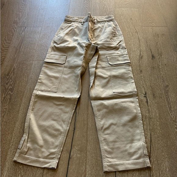 Oak + Fort tan cargo pants